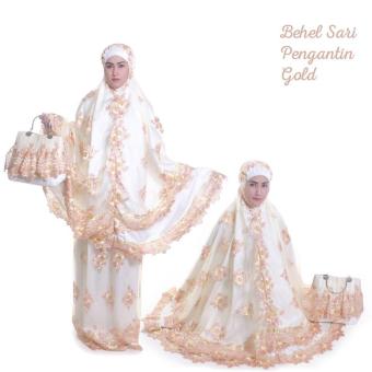 Nuranitex Mukena Behel Sari Pengantin Super Elegan - Gold  