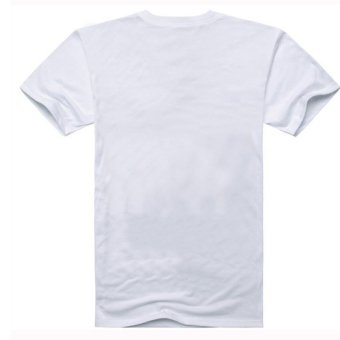 OEM Men's T-shirts Short Sleeve Round Neck Stamp T-shirt (White)  