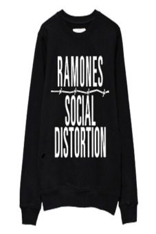 Ogah Drop Sweater Ramones -Pria- Hitam  