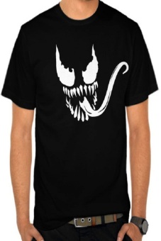Ogah Drop T-Shirt Spiderman Venom - Hitam  