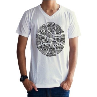 Ogita Tee - Kaos Pria - Tumblr Tee - Kaos Tumblr - Basket Ball - Putih  