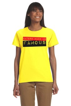 Ogita Tee - Kaos Wanita - Kaos Tumblr - Tumblr Tee - Haters Made Me Famous - Kuning  