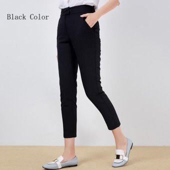 OL Business Women Ladies Cropped Pant Ankle-Length Female Straight Suit Pant Trousers(Black,Ankle Length) - intl  