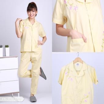 Omah Fesyen Dejuhea Flowery Sleepwear Set - Yellow  