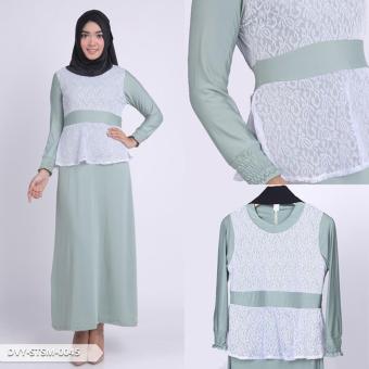 Omah Fesyen Elvina Plain Peplum Muslim Set - Mint  
