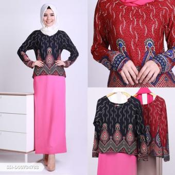 Omah Fesyen Jumissa Ethnic Layer Muslim Set - Red  