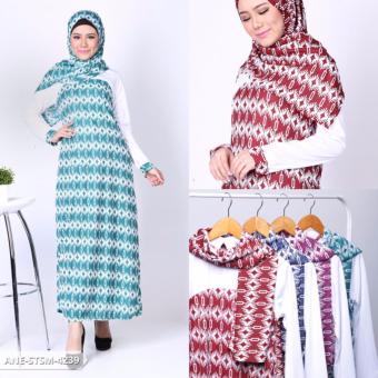 Omah Fesyen Mavaleya Ethnic Longsleeve Muslim Set - Tosca  