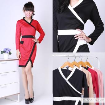Omah Fesyen Rizkalia Two Tone Mini Dress - Black  