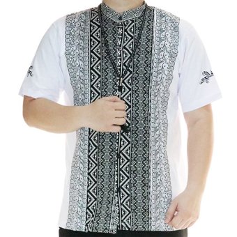 Ormano Baju Koko Muslim Pendek Eksklusif N36 - Putih  