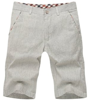 Panegy Men Shorts Pants Cargo Summer Casual Sport Flax Comfortable Slim Short ???????grey  