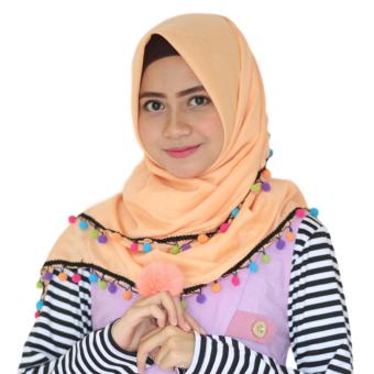 parisku hijab jilbab segiempat candy peach  