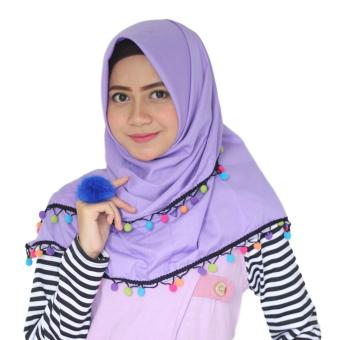 parisku hijab jilbab segiempat candy purple  