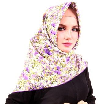 Parisku Jilbab Hijab Segiempat Katun Parisku Square maiza purple  