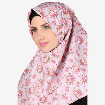 Parisku Jilbab Hijab Segiempat Katun Square Lady Pink  