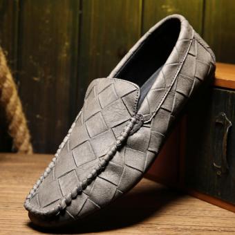 PATHFINDER Men's Fashion Casual Soft Loafers?Grey? - intl  