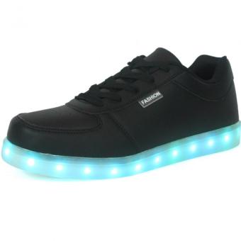 PATHFINDER Men's Fashion Shoes LED Party Sneakers Z05 (Black) - intl  