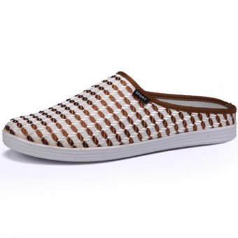 PATHFINDER Men's Weave Mules Beach Shoes Slippers (Brown) - Intl  