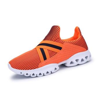 PATHFINDER Unisex Sports Shoes Breathable Casual Sneakers Fashion PU Comfortable Shoes-Orange - intl  