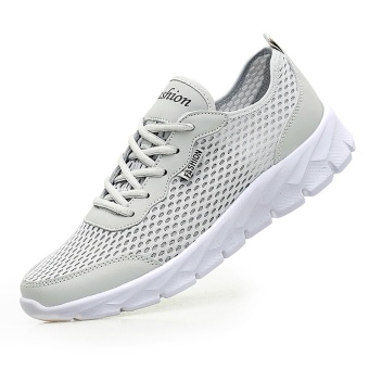 PATHFINDER Unisex's Casual Shoes Low Cut Fashion Sneaker Breathable Running Shoes-Light Grey - intl  