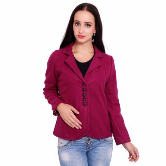 Pink purple woolen coat - intl  