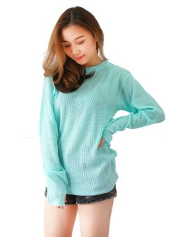 Pinkbunnylabel - Korean Sweater Rajut Blouse - Toska  