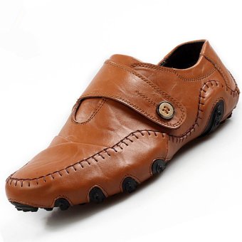 PINSV Formal Pria Sepatu Kulit Asli Sepatu Kasual Bisnis (Coklat "  