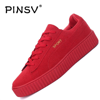 PINSV Lovers Unisex Casual Shoes Fashion Sneakers Skate Shoes (Red) - intl  