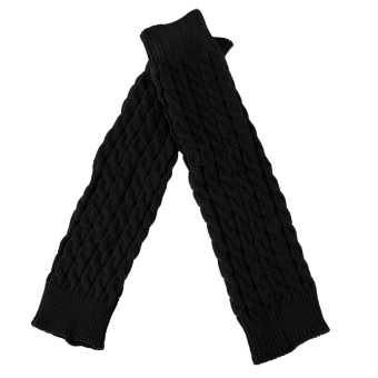 Plain Knitted Winter Women's Knit Crochet Fashion Leg Warmers Legging 5 Colors Black  