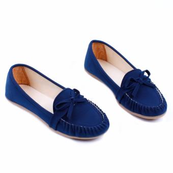 Pluvia Sepatu Flat Shoes Loafers JR12 - Navy  