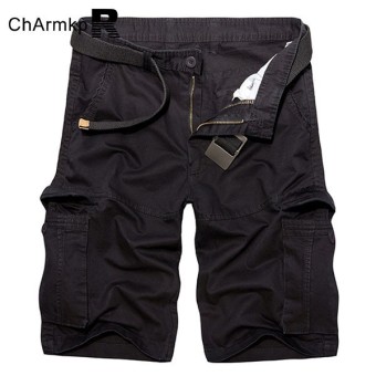 PODOM Men's Brand Army Military Cargo Shorts Casual Men Shorts Loose Shorts Men Shorts Plus Size 30-46 Black - intl  