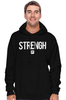 Positive Outfit Hoodie Strengh - Hitam  