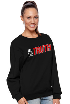 Positive Outfit Sweater Tell The Truth - Hitam  