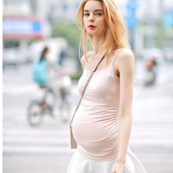Pregnant Women Cotton Tank Top Vest Camisole (Pink) - intl  