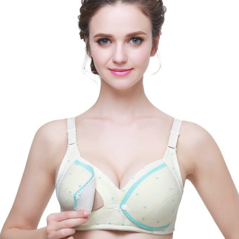 Pregnant Women Underwear Without Rims Wide Nursing Bra Gathered Thin Bra Straps Cotton Yellowish Apples - intl  