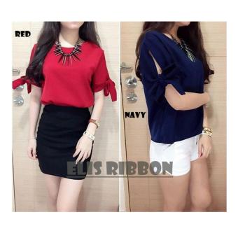 Premierfashionstore Blouse Elis Ribbon - Red  