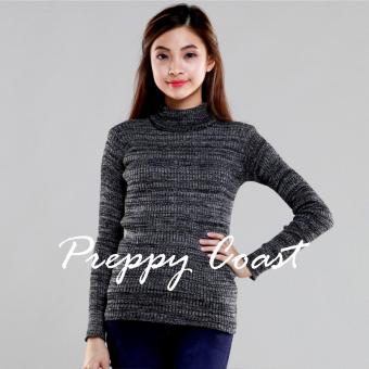 Preppy Coast Turtleneck Sweater (Charcoal)  