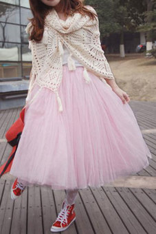 Princess Fairy 5-Layer Tulle Bouffant Skirt (Pink) - intl  
