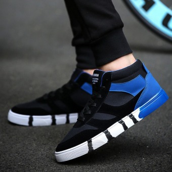 Pudding Sneaker Upper Height Group Sport casual shoes Black Blue  