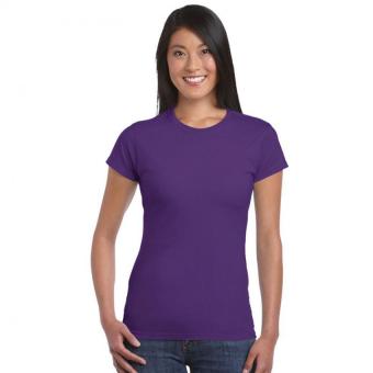 Pure cotton Female self Short sleeve Bottoming shirt Advertisement shirt (purple)  