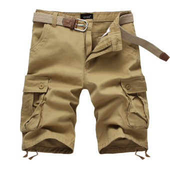 Pure Cotton Mens Casual Shorts (Khaki) - intl  