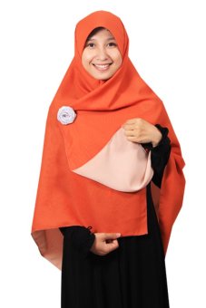 Pure Syaree Hijab Syari Terakota Peach 018  