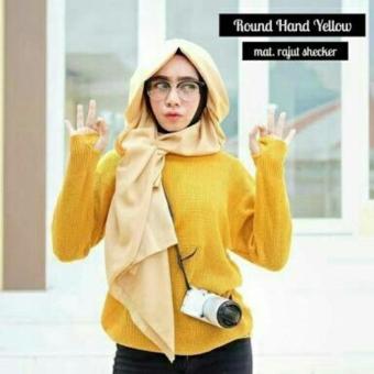PusatFashion Sweater Roundhand - Mustard  