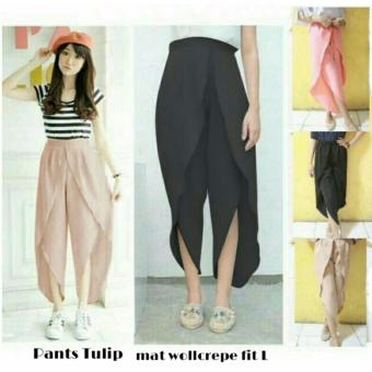 Queenshop - LJ FN Pants Tulip - Hitam  