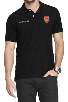 QuincyLabel Polo Soccer Shirt Arsenal-Black  