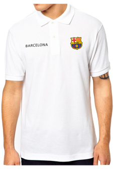 QuincyLabel Polo Soccer Shirt barcelona-White  