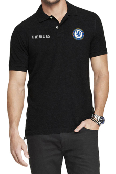 QuincyLabel Polo Soccer Shirt The Blues chelsea-Black  