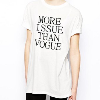 QuincyLabel Print T-shirt More Issue Than Vogue A-115 - Putiih  