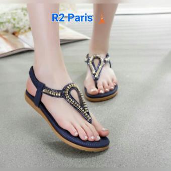 R2 Paris Sepatu Sandal Ovar - Hitam  