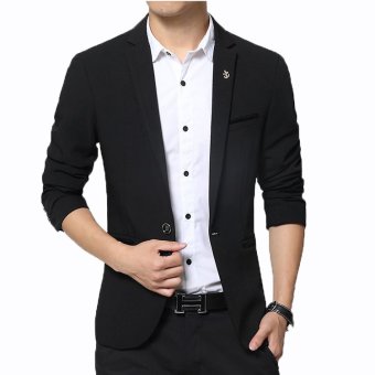 Rahma Fashion Blazer Pria Elestano Casual - Hitam  