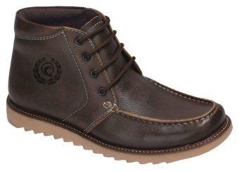 Raindoz Men Boots Classic - Kulit - Sol TPR - RMP 094 - Cokelat  